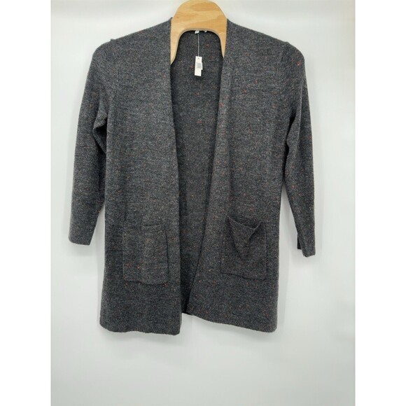 Madewell Cardigan Sweater charcoal Open Front‎ 2 Pocket size Women's Medium $96 - Picture 4 of 13